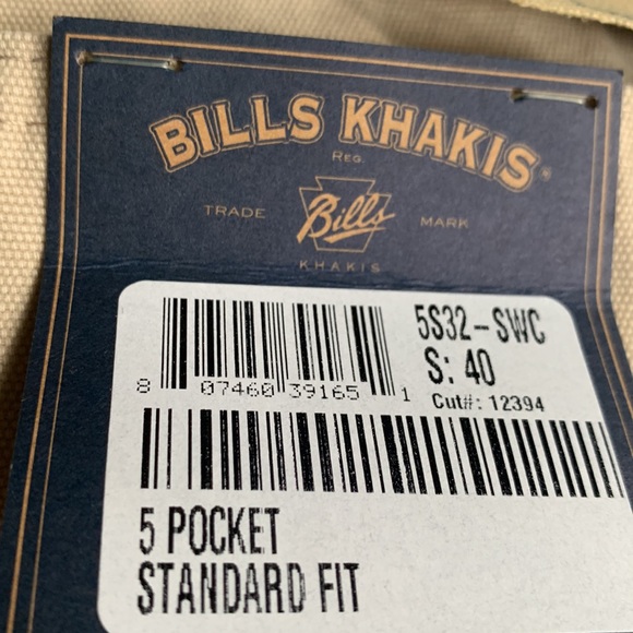 BILLS KHAKIS PANTS NWT - Picture 12 of 12
